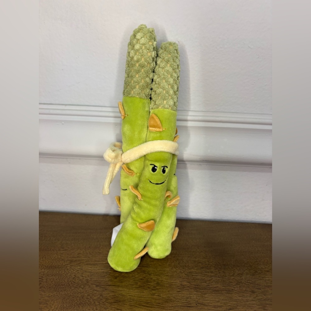 Giggle Scape Gigglescape Asparagus Stalks 3 Tied Plush Stuffed Toy 10" Green